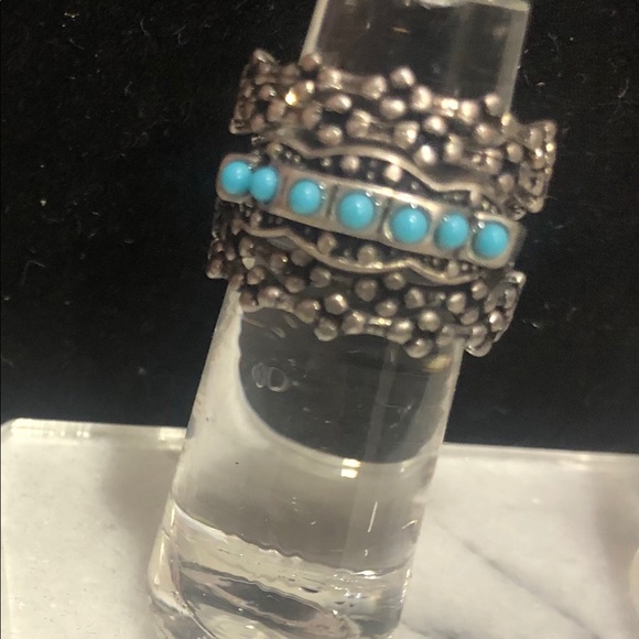 Set of Five Stackable Rings, sz 7 - Picture 3 of 7